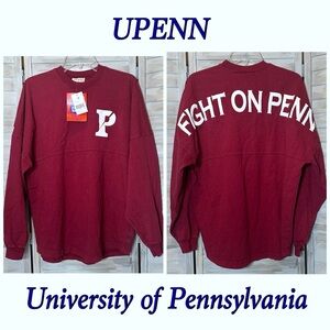 University of Pennsylvania Spirit Jersey Fight On Penn Red Med UPENN unisex NWT